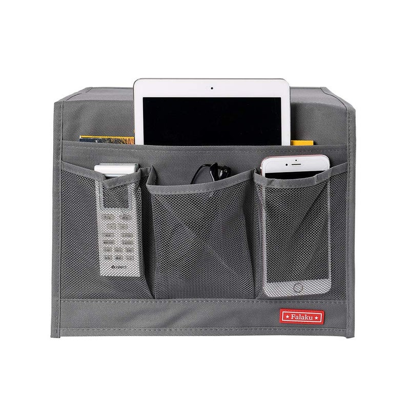 Falaku Bedside Caddy,Bedside Organizer Caddy Under Mattress,Holds Magazines,Books (4 Pockets-Grey) - Image 2